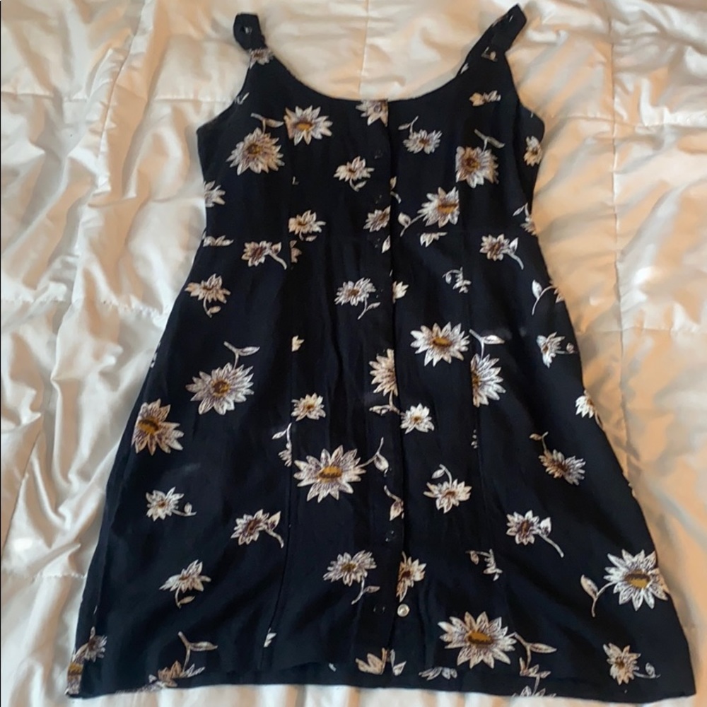 Black flower RVCA dress